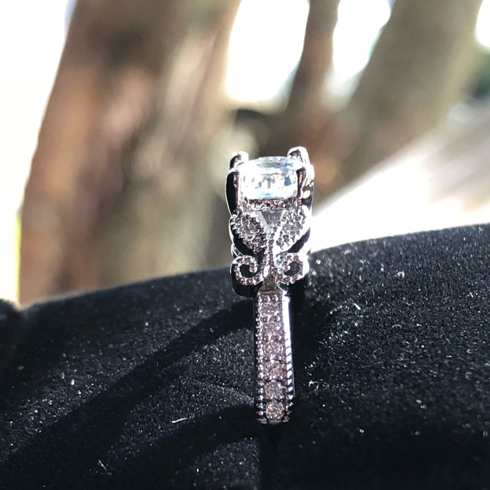 🌟SIZE 10 LEFT🌟STERLING SILVER VINTAGE FLORAL - Picture 4 of 8